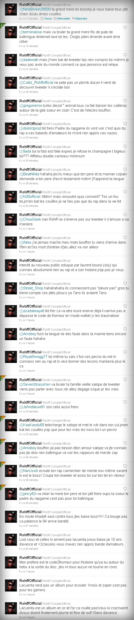 Rohff sur Twitter